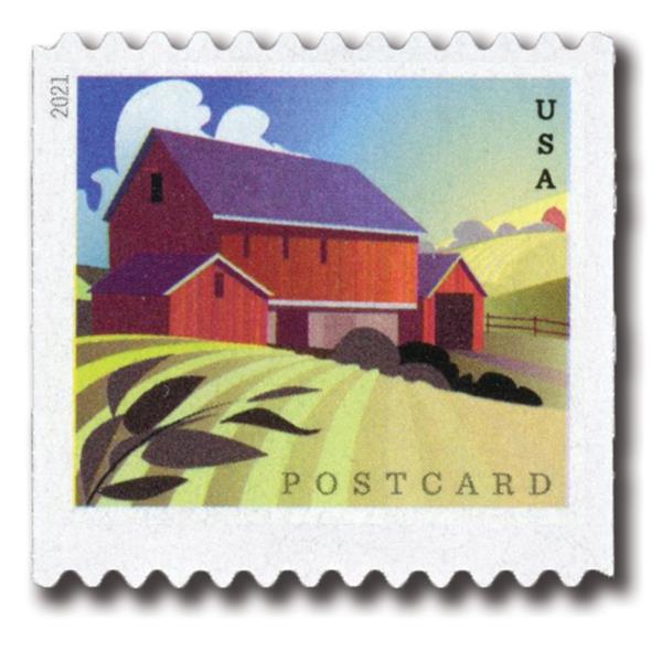 2021 Barn Postcard stamps - Forever Stamps