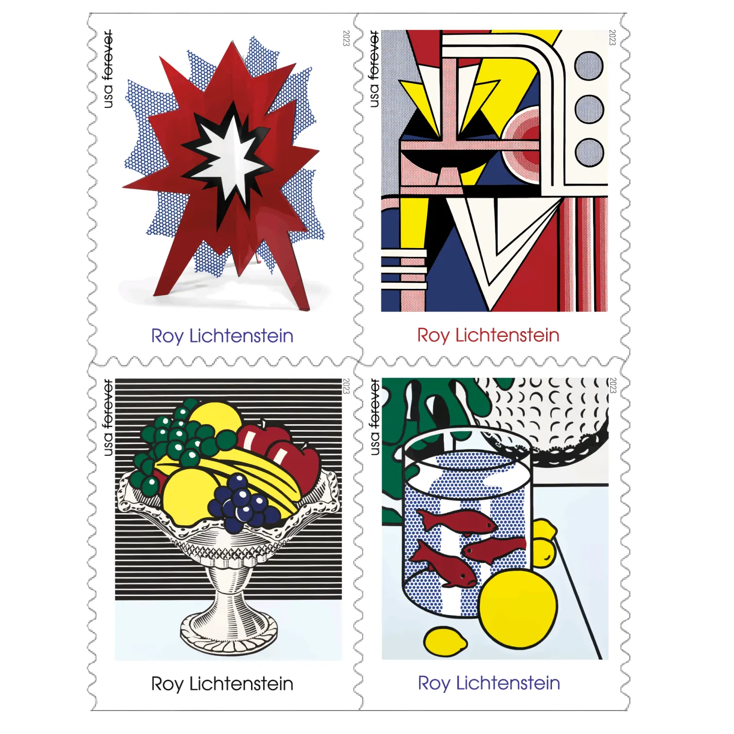 2023 Roy Lichtenstein Stamps - Forever Stamps