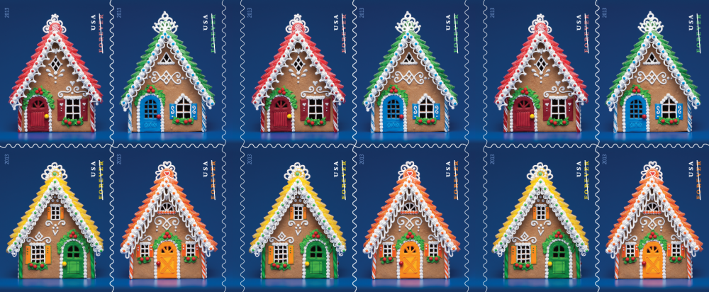 2013 Gingerbread Houses Stamps - Forever Stamps