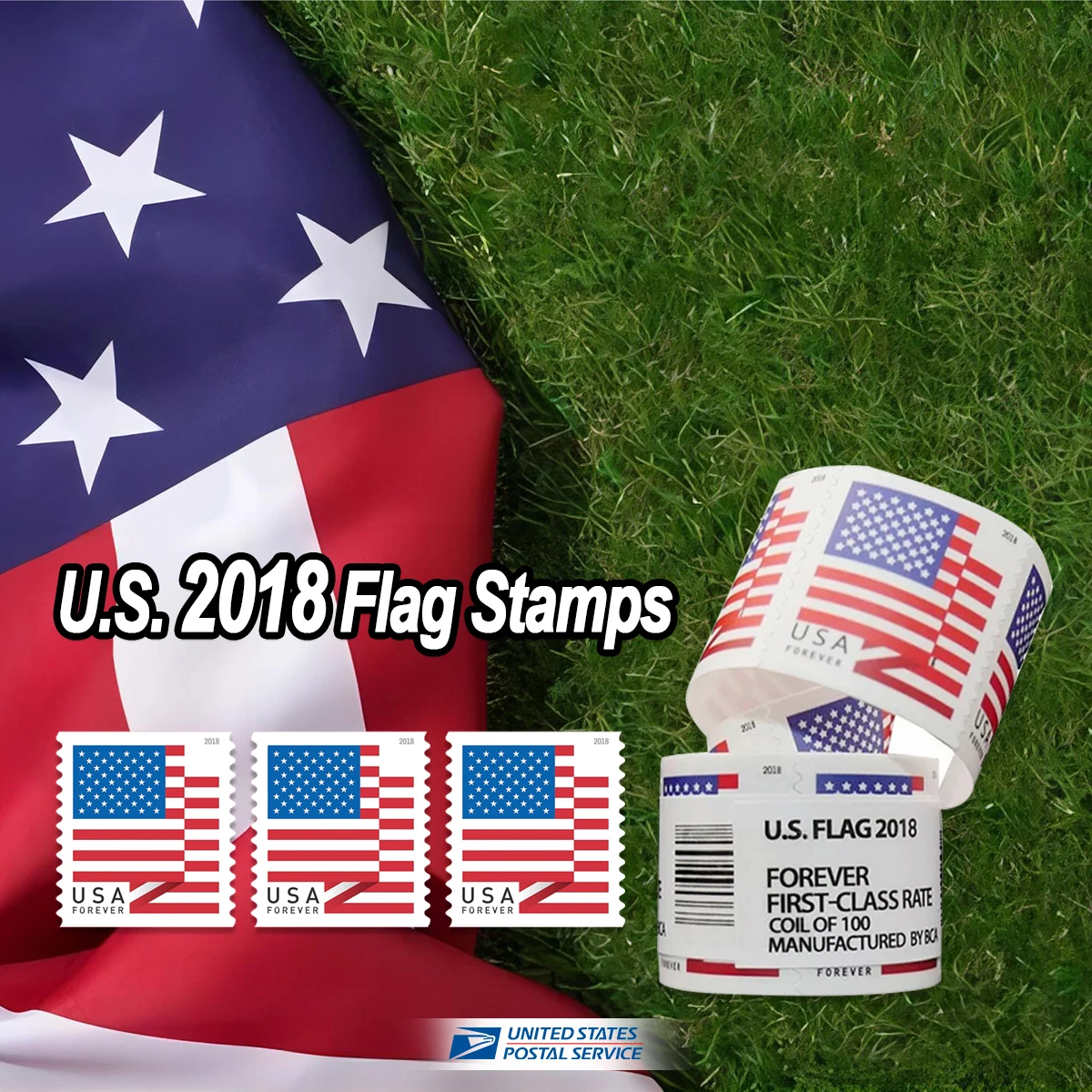 2018 U.S. Flag Forever Stamps Roll - Forever Stamps