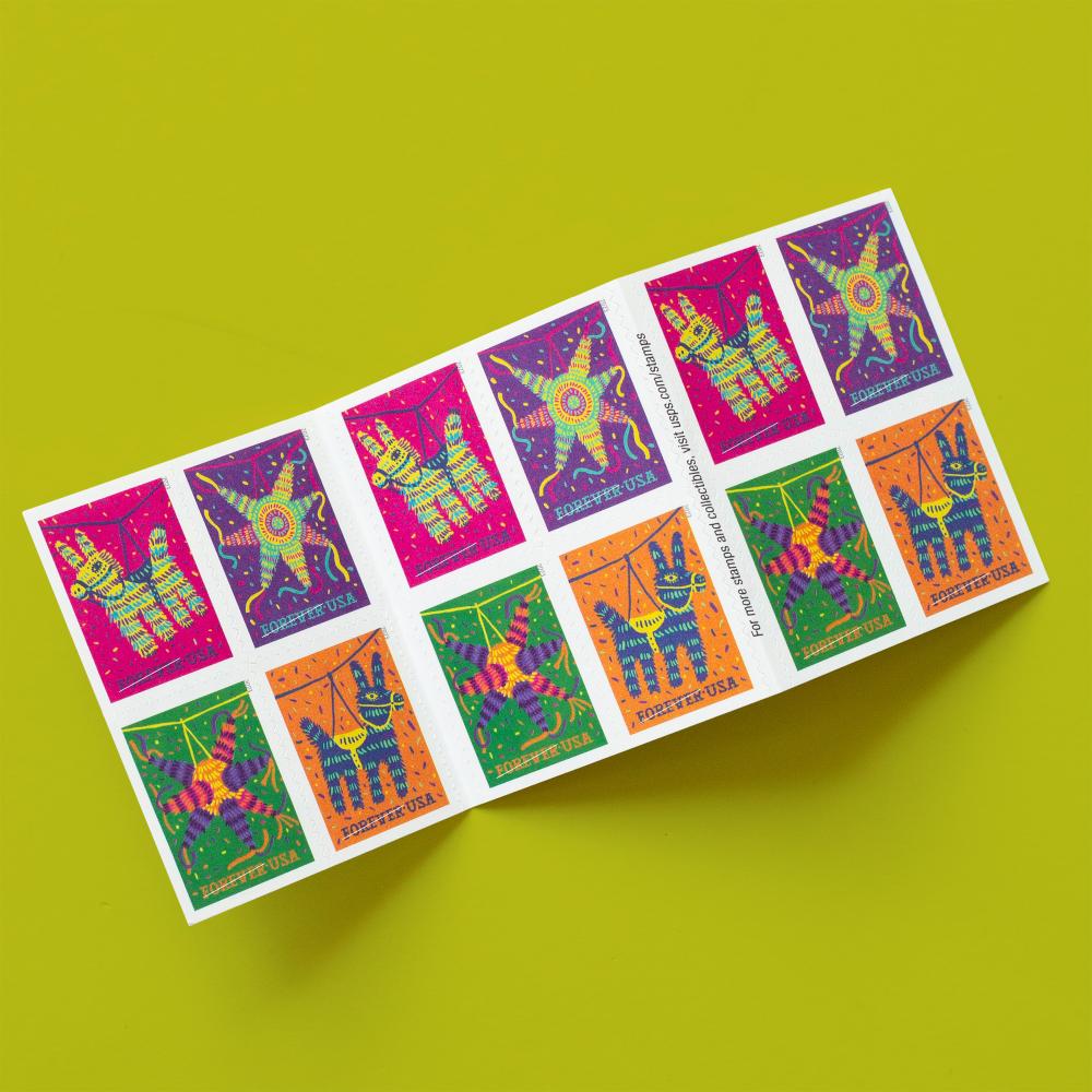 2023 Piñatas! Stamps 100 PCS - Forever Stamps