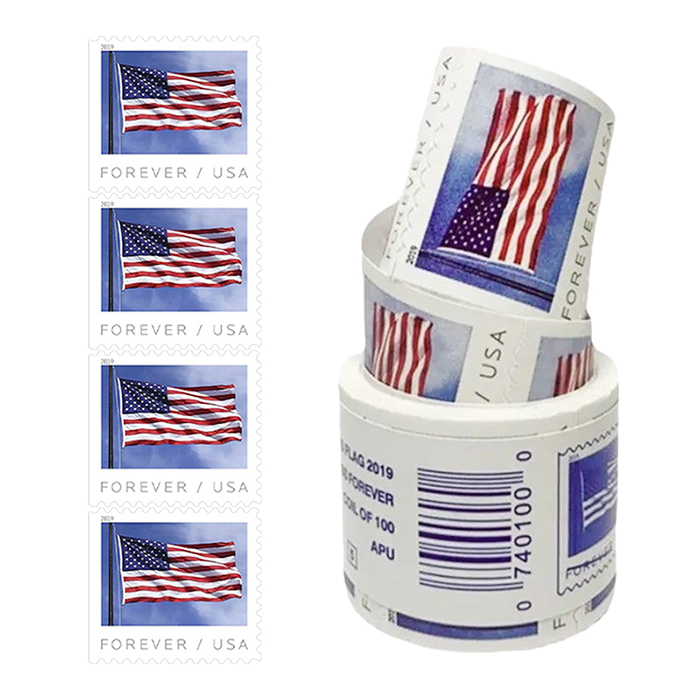 2019 U.S. Flag Forever Stamps 10 Rolls - Forever Stamps