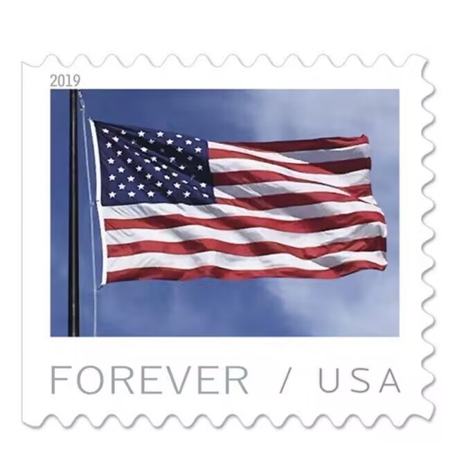 Big Sales! 5 U.S. Flag Stamps,5 Rolls/500 Pcs - Forever Stamps