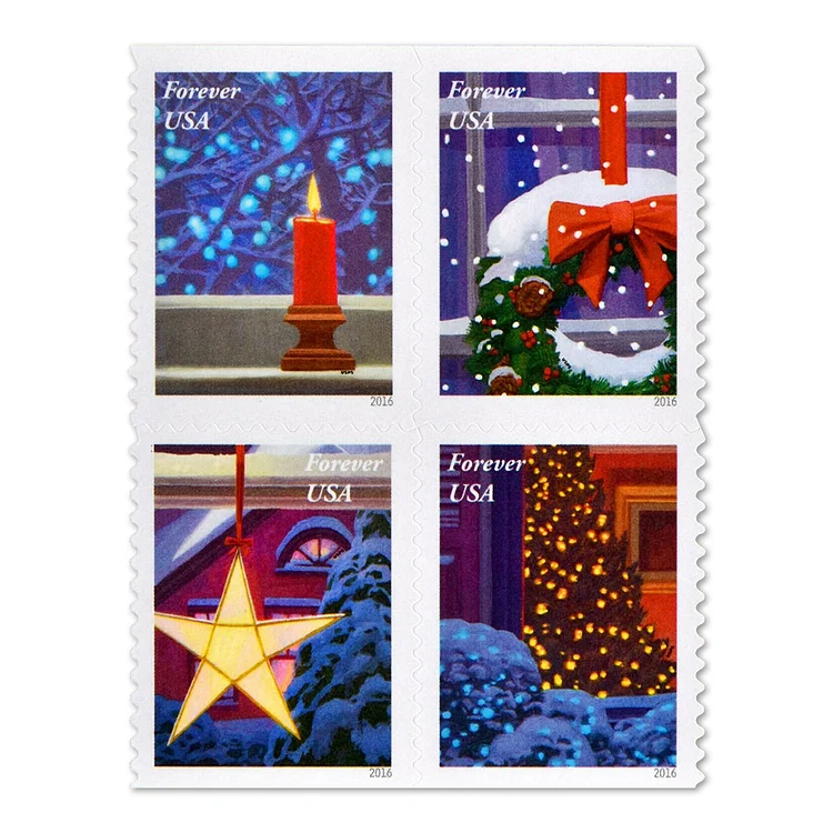 Big Sales! Christmas Collection Stamps,500 Pcs - Forever Stamps