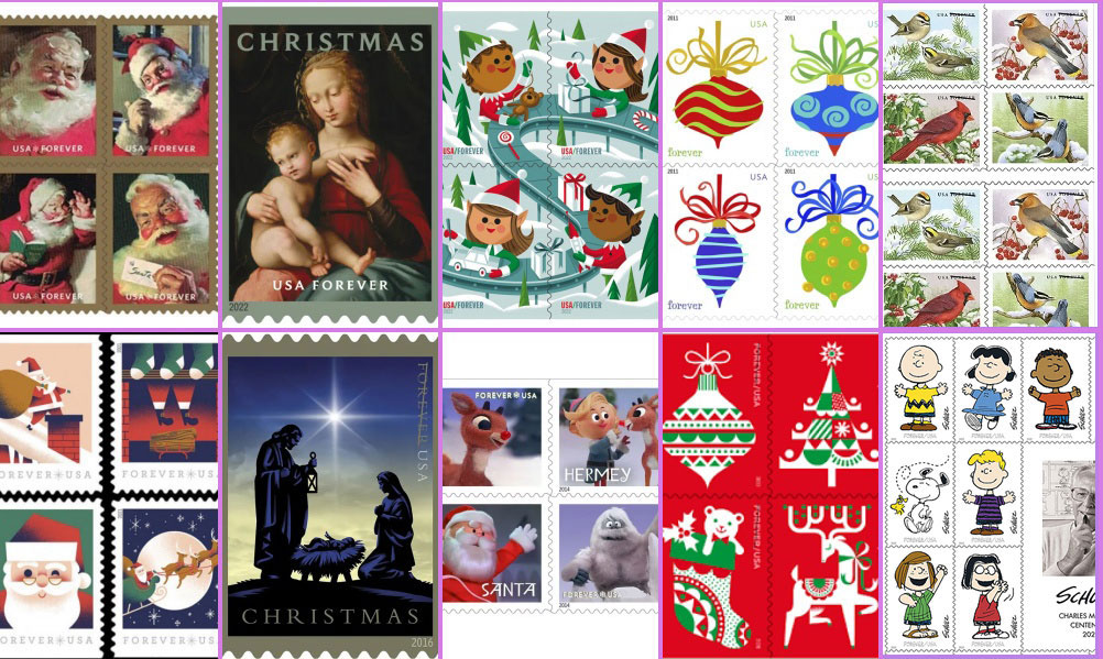 Christmas Stamp Blind Box 300 PCS BIG SALE，100 PCS of 3 styles - Forever Stamps